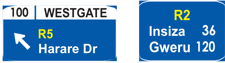 Far side on-ramp advance direction Exit direction Confirmation Exit sequence road sign