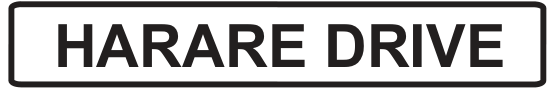 Street name road sign