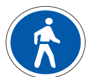Public road or portion of road aside for use by pedestrians only. They should use such portion or public road only road sign