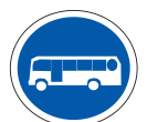 the public road set aside for use by midibuses only. They should use such portion of road or public road only 2 t 2 t road sign