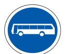 public road set aside for use by buses only. They should use such portion of road or public road only road sign
