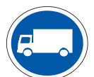 public road set aside for use by goods vehicles only. They should use such portion of road or public road only road sign