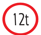 excess of the mass indicated in tonnes shall not proceed beyond such sign road sign