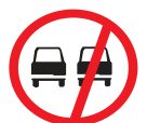 All vehicles are prohibited from overtaking road sign