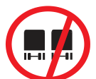 Drivers of goods vehicles prohibited from overtaking another goods vehicle for a distance of 500 metres beyond such sign road sign