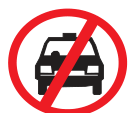 Taxis prohibited beyond such sign road sign