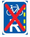 End of bicycle lane End of dual carriageway freeway road sign