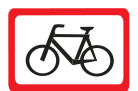 applicable to pedal cycles only road sign