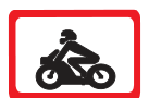 applicable to motor cycles only road sign