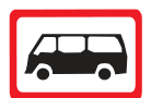 applicable to Minibuses only road sign