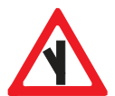 Sharp junction (Half-Left) STOP road sign
