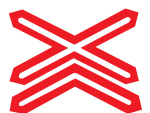 Railway crossing(More than one line) road sign