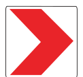 Sharp curve road sign
