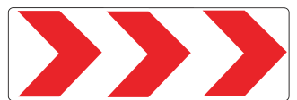 Sharp curve road sign