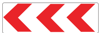 chevron (Triple) road sign