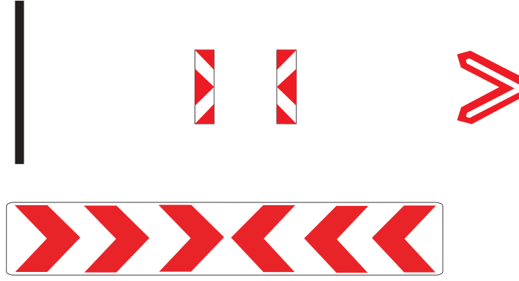 Dead end/Closed chevron road sign